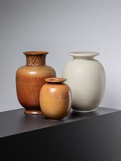 Gunnar Nylund
(Swedish, 1904-1997)
Collection of Three Vases