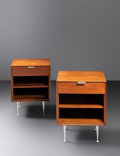 George Nelson & Associates
(American, 1908-1986)
Pair of Thin Edge Nightstands