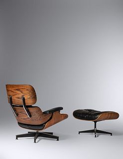 Charles and Ray Eames
(American, 1907-1978 | American, 1912-1988)
Lounge Chair and Ottoman, c. 1956