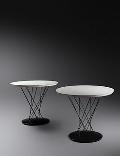 Isamu Noguchi 
(American/Japanese, 1904-1988)
Pair of Cyclone Side Tables