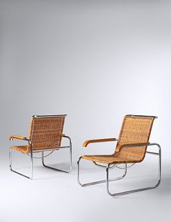 Marcel Breuer
(Hungarian/American, 1902-1981)
Pair of B-35 Lounge Chairs