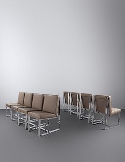 Milo Baughman
(American, 1923-2003)
Set of Eight Dining Chairs