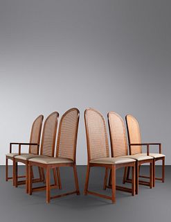 Milo Baughman 
(American, 1923-2003)
Set of Six Dining Chairs
