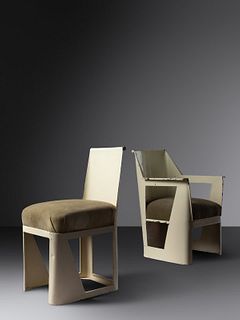 Rene Prou
(French, 1889-1948)
Two Chairs, c. 1930