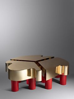 Guy de Rougemont
(French, b. 1935)
Golden Clover Coffee Table, 2013