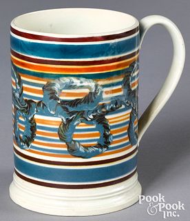 Mocha mug, with earthworm decoration