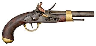 Model An IX Single-Shot Flintlock Pistol Made at St. Etienne 