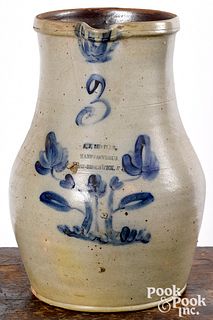 New Jersey three-gallon stoneware pitcher, 19th c.