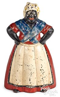 Painted cast iron Mammy doorstop, early 20th c.
