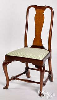 Massachusetts Queen Anne mahogany dining chair