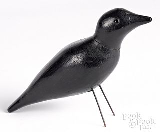Carved and painted crow decoy, early 20th c.