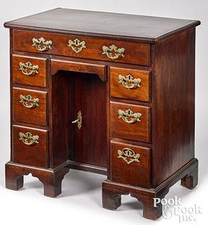 George III mahogany kneehole desk, ca. 1760