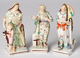 Three English pearlware figures