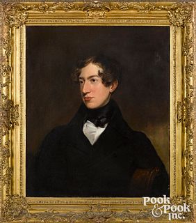 English oil on canvas portrait of James Bourdillon
