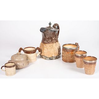 Seven Pieces of English Stoneware