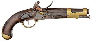 Model An IX Single-Shot Flintlock Charleville Pistol 