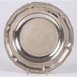 A Georgian Silver Soup Plate