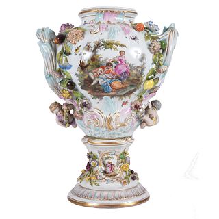 A Carl Thieme Porcelain Urn 