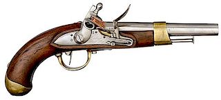 Model An XIII Single-Shot Flintlock Pistol Made at Maubeuge, 1812 