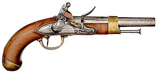 Model An XIII Single-Shot Flintlock Pistol Made at Charleville 