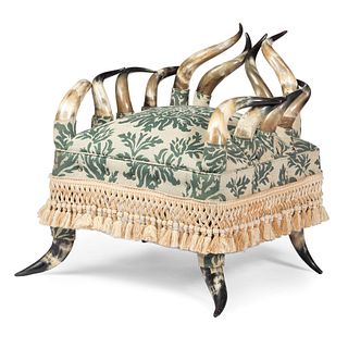 A Late Victorian Steer Horn Armchair, Evansville, Indiana, 1884