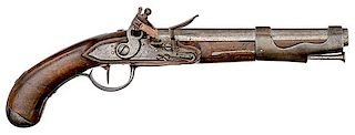 Model 1763/66 Revolutionary Manufactured Single-Shot Flintlock Pistol, Libreville 