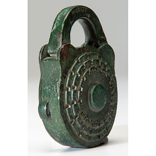 An Ohio Patinated Combination Lock