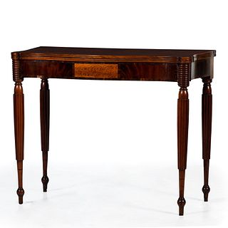 A Federal Style Mahogany Game Table