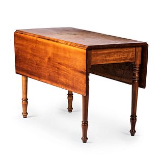 A Federal Cherrywood Drop-Leaf Table, Likely New England