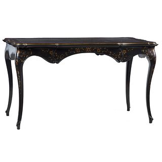 A Jonathan Charles Leather Inset Desk