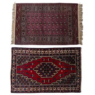 Two Persian Rugs, Malayer and Turkmen
