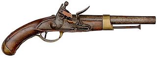 Model 1786 Revolutionary Manufacture Marine Single-Shot Flintlock Pistol, Tulle 