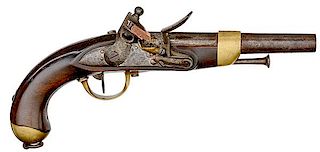 Model 1816 Single-Shot Flintlock, Pistol Maubeuge 