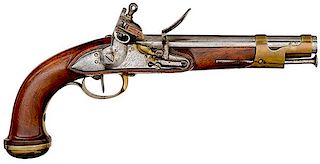 Model 1816 Garde du Corps Single-Shot Flintlock Pistol, St. Etienne 