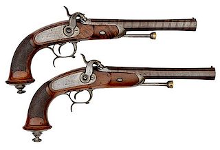 Model 1833 Matched Pair of 1st Pattern Officer's Single-Shot Percussion Pistols 