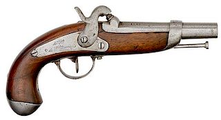 Model 1842 Gendarmerie Single-Shot Percussion Pistol, St. Etienne 
