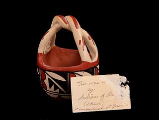 Hopi Polychrome Painted Pottery Vessel c Mid 1900s