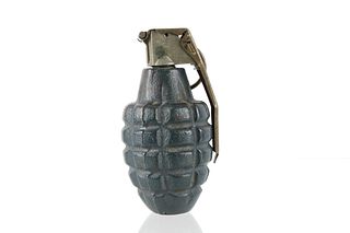 WWII Era MK-2 De-Mil Fragmentation Hand Grenade