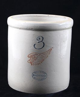 Early 1900's Red Wing 3 Gallon Pottery Crock