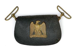 2nd Empire Officer's Pistol Cartridge Pouch with Eagle Plate 