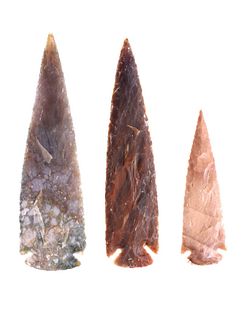 Collection of Lanceolate Hardin Projectile Points