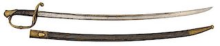 Model 1821 Foot Officer's Sword, Chatellerault, 1855 