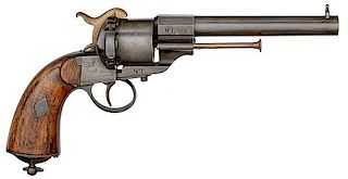 Model 1858 Lefaucheux Marine Pinfire Revolver, St. Etienne 