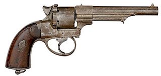 Model 1858 T Lefaucheux Centerfire Conversion Marine Revolver 