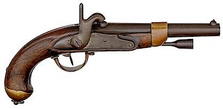 Model 1822 T Bis Percussion Single-Shot Pistol, Maubeuge 