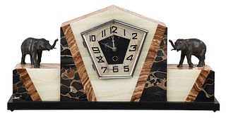 Art Deco Style Marble Mantel Clock