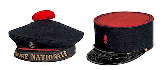 1950s Gendarmerie Kepi and Sailor's Flat Cap 