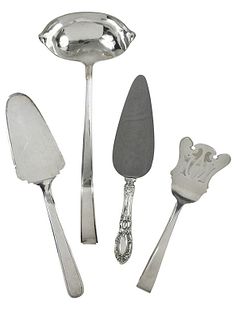 Four Pieces Assorted Silver Flatware
