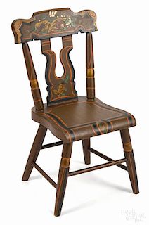 Pennsylvania painted pine child's chair, late 19