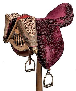 Early 19th Century General's Parade Saddle with Pommel Holsters and Bridle 